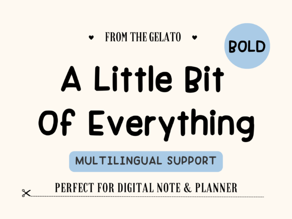 A Little Bit of Everything: A Neat Handwritten Font