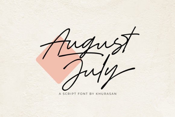 August July: A Modern Script Font for Elegant and Versatile Design