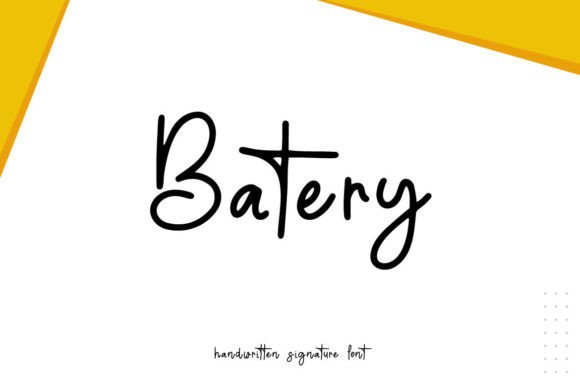 Batery: Elevating Your Design with a Quirky Handwritten Signature Font